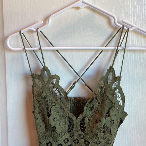15. Free People Womens Adella CamiIn Olive Sparrow - Picture 4 of 8